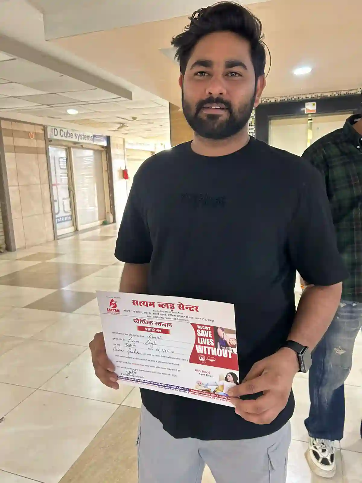 Camp view with beds and medical staff